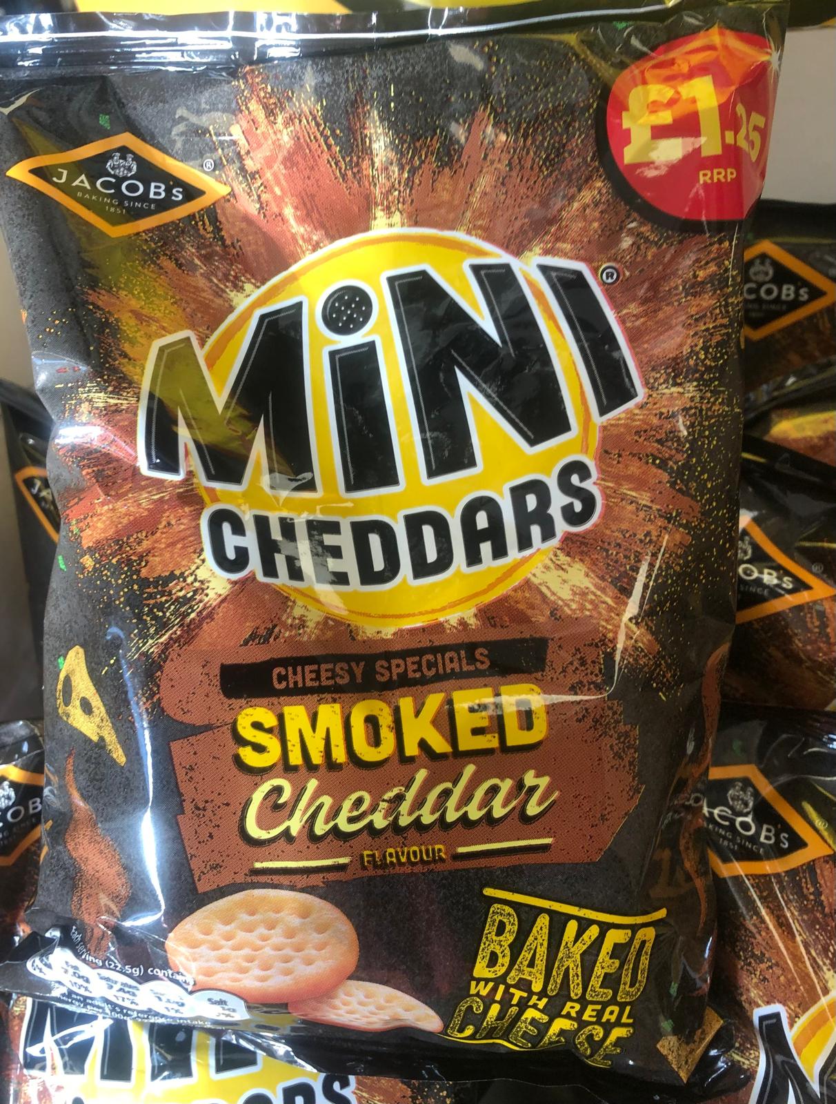 Jacobs Mini Cheddars 12 x 90g Smoked Cheddar Flavour -£14.99