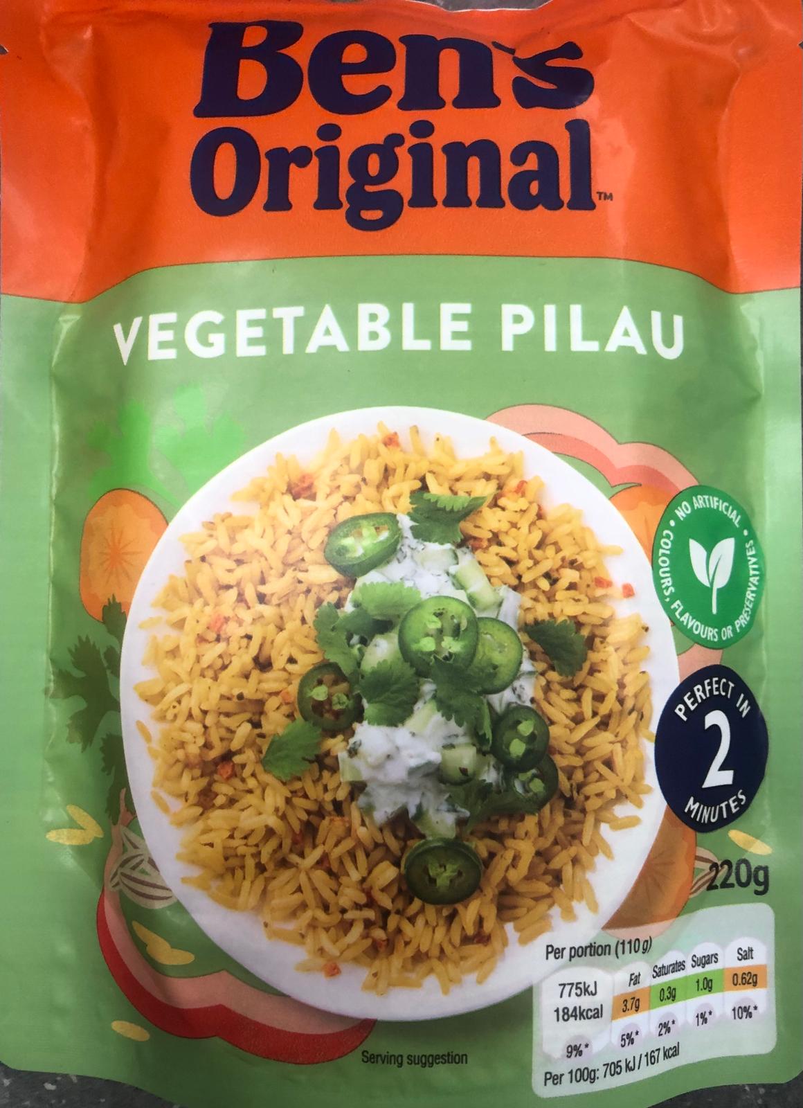 Ben's Original Vegetable Pilau Rice 6 x 220g -£10.99