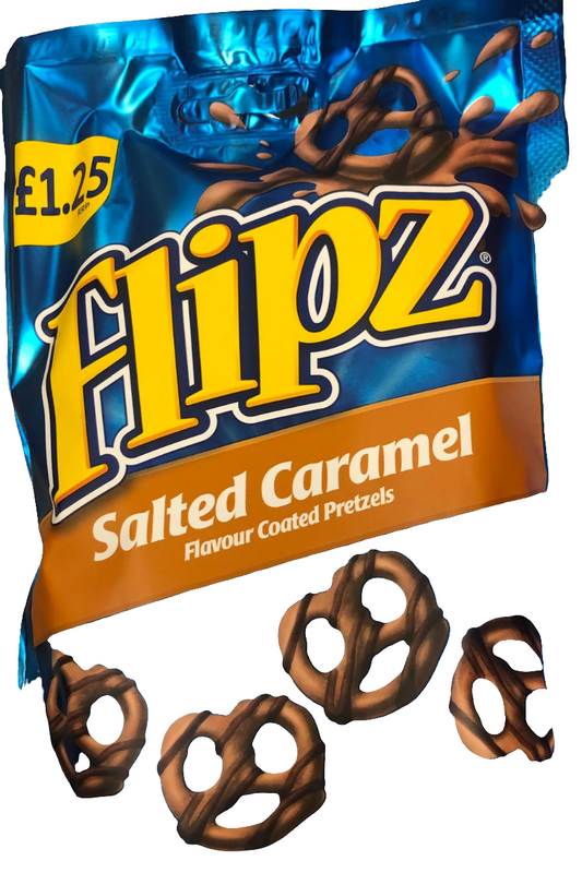 Flipz Salted Caramel Flavour Coated Pretzels 12 x 80g -£14.99