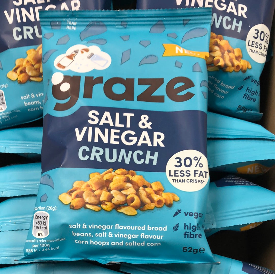 Graze Salt & Vinegar Crunch Grab Bag 18 x 52g for £17.99