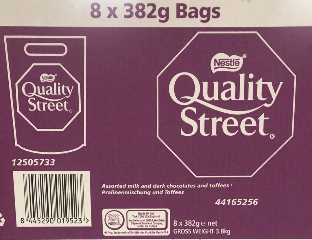 Quality Street Chocolates 8 x 382g for £32.49