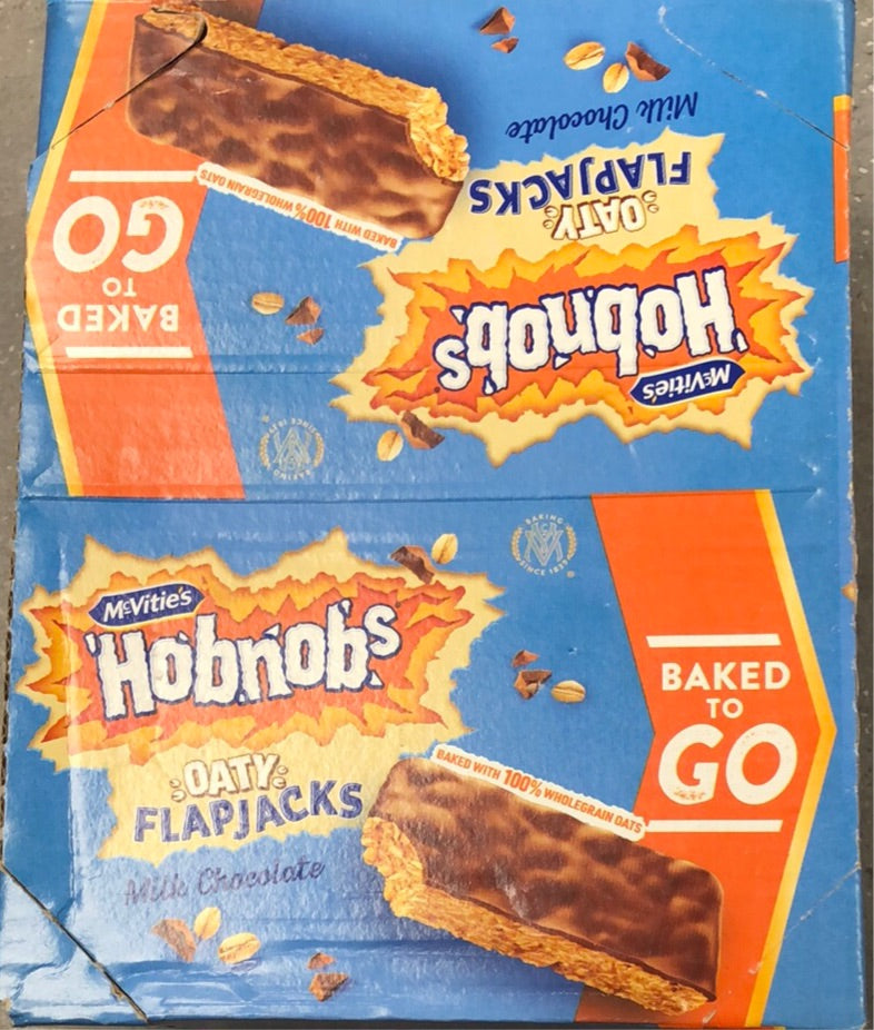 McVities Hobnobs Milk Chocolate Oaty Flapjacks 12 x 59g -£11.98