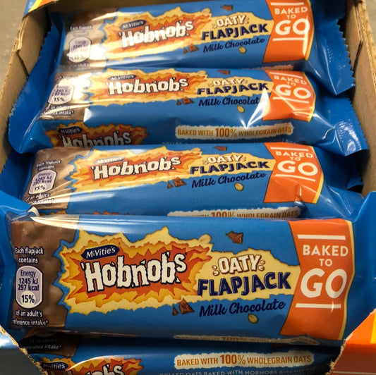 McVities Hobnobs Milk Chocolate Oaty Flapjacks 12 x 59g -£11.98