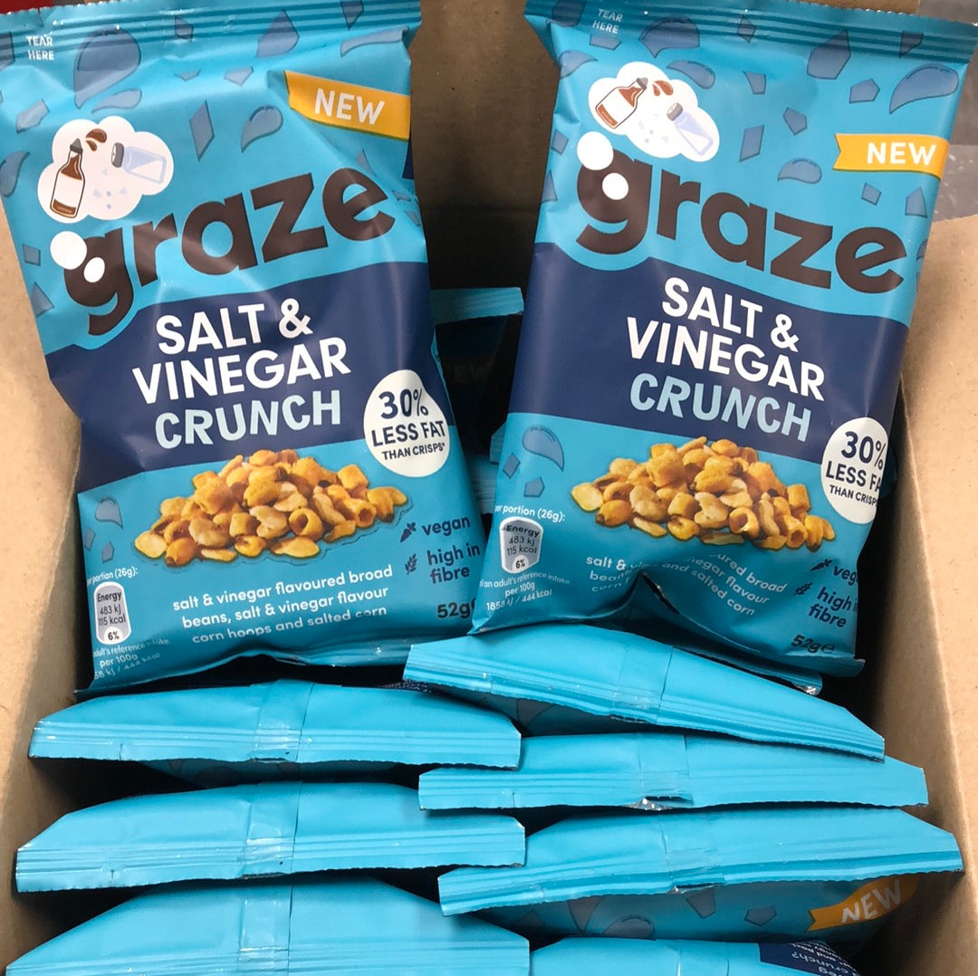 Graze Salt & Vinegar Crunch Grab Bag 18 x 52g for £17.99