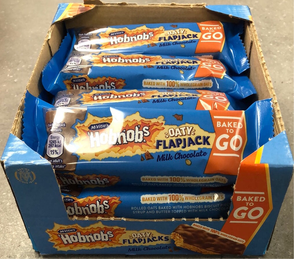 McVities Hobnobs Milk Chocolate Oaty Flapjacks 12 x 59g -£11.98