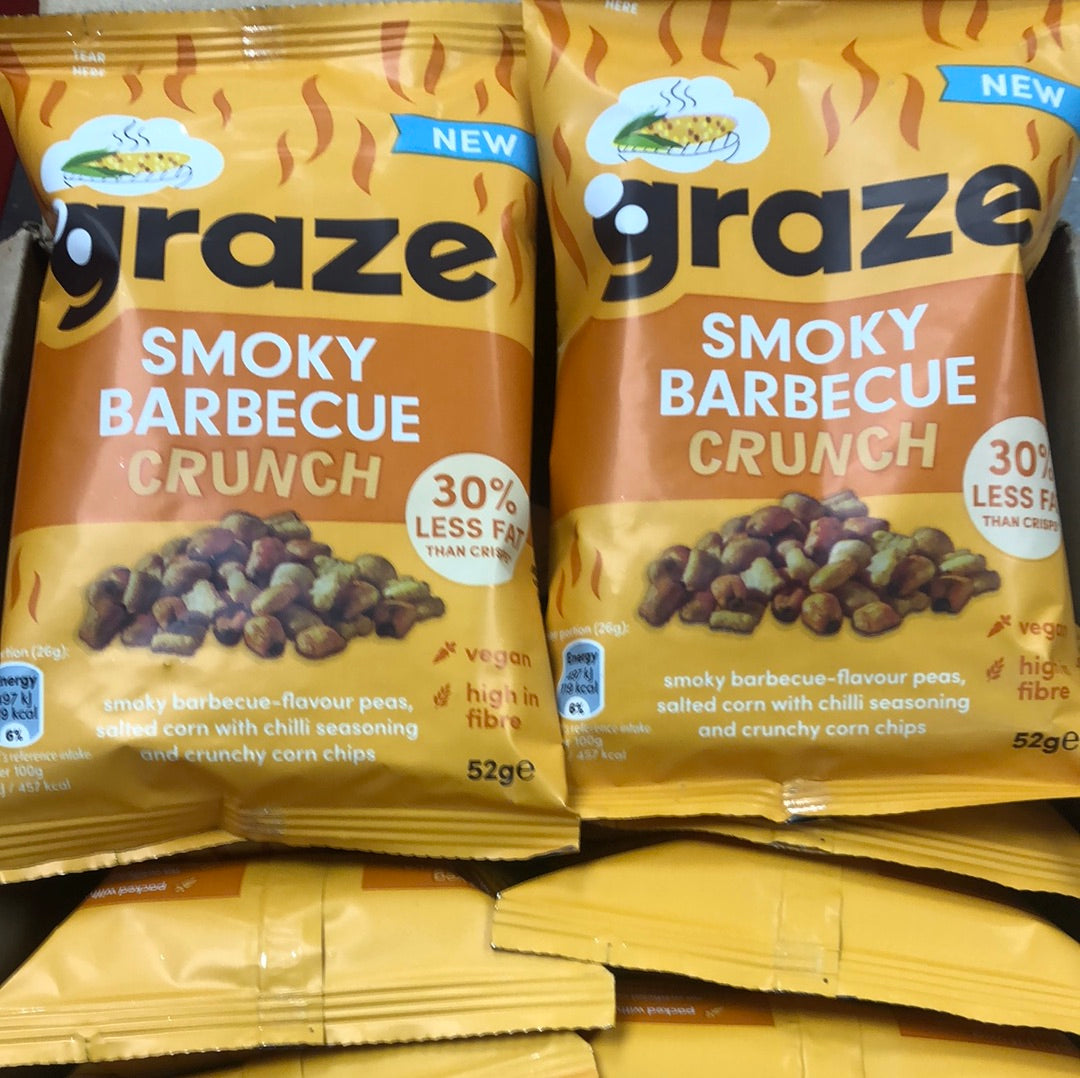 Graze Smoky Barbecue Crunch Bag 18 x 52g for £17.99