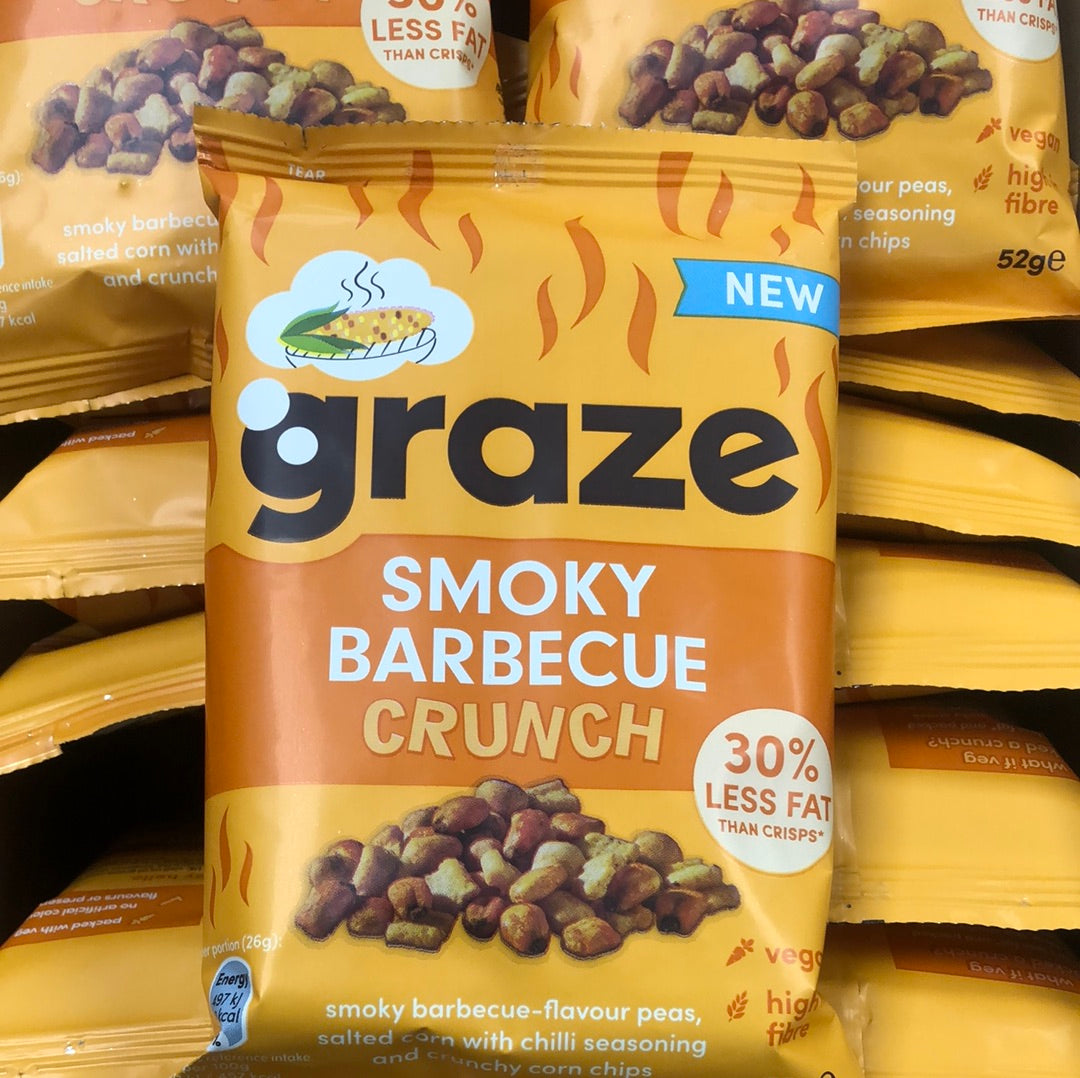 Graze Smoky Barbecue Crunch Bag 18 x 52g for £17.99