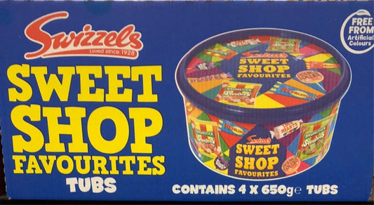 Swizzels Sweet Shop Favourites Tub 4 x 650g for £34.99